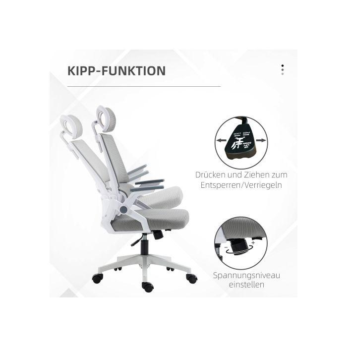 Siège de bureau - MUVOE - Réglable en hauteur - Pivotant - Support lombaire - Dossier en maille