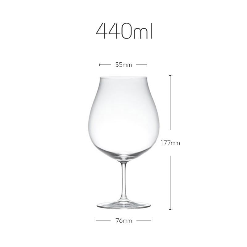 JINYOUJIA Handmade Crystal Wine Glass 15oz/18oz Kimura Style Red Wine Beer Cocktail Short Handle Goblet Extremely Thin Flawless 401-500ml