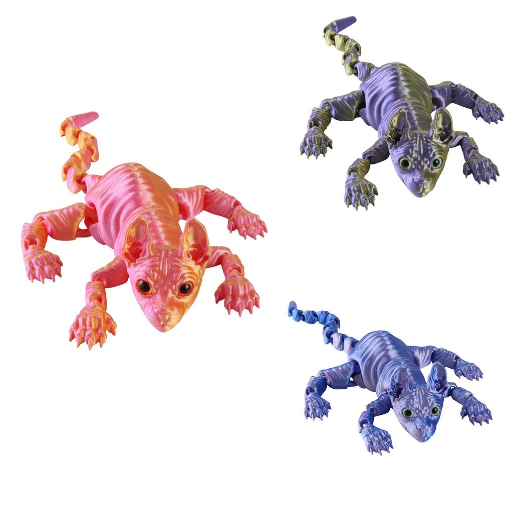 3D Printed Articulated Sphynx Sensory Stress Toy, 3d Printed Sphynx, Egyptian Cat, Hairless Cat