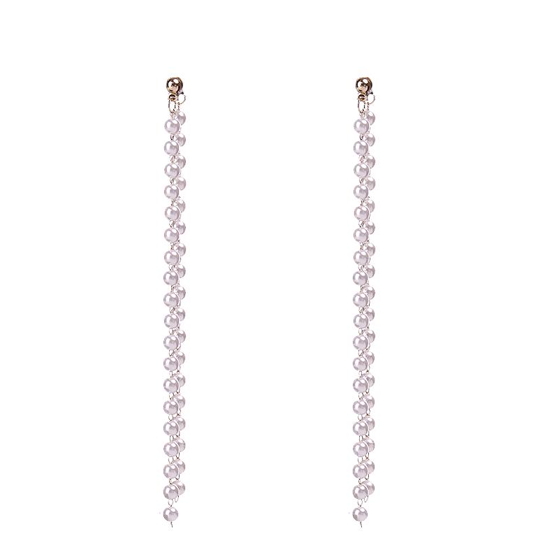 2022 Ultra-Long Pearl Dangle Earrings for Women - Trendy Korean Tassel Design