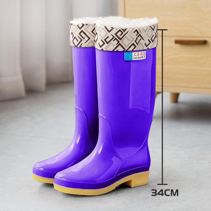 2025 New Women's Water Shoes Outdoor Plastic Wear-resistant High Tube Kitchen Work Rain Shoes Women