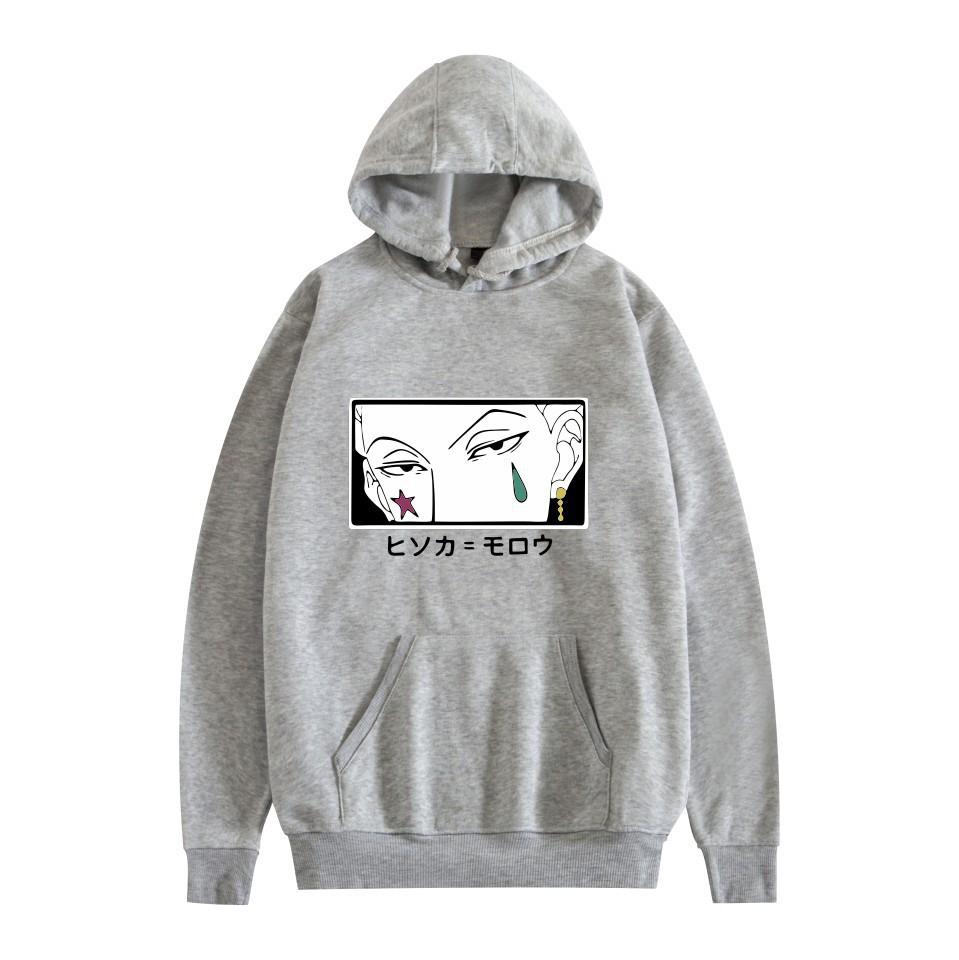 Anime Letter Print Hooded Autumn And Winter Sweater