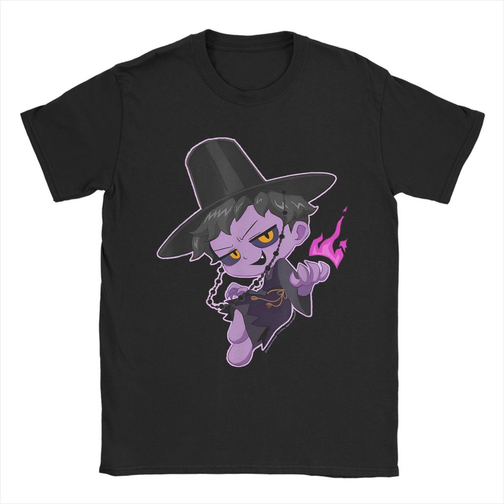 Demon Hunters Chibi Demon Jinu Mischievous Shot Men T Shirt Casual Tees Short Sleeve O Neck T-Shirt Cotton Printing Clothing