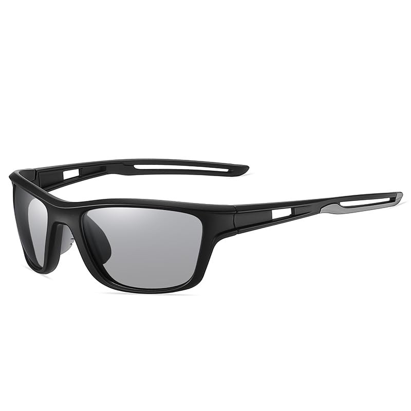 FEISEDY Sports Sunglasses for Men and TAC Polarized Photochromic Sunglasses with UV400 TR90 Adjustable Nose Perfect for and Glare B1428 Women, Lenses,