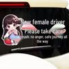 New Female Driver Care Reminder - Cute Windshield Car Sticker