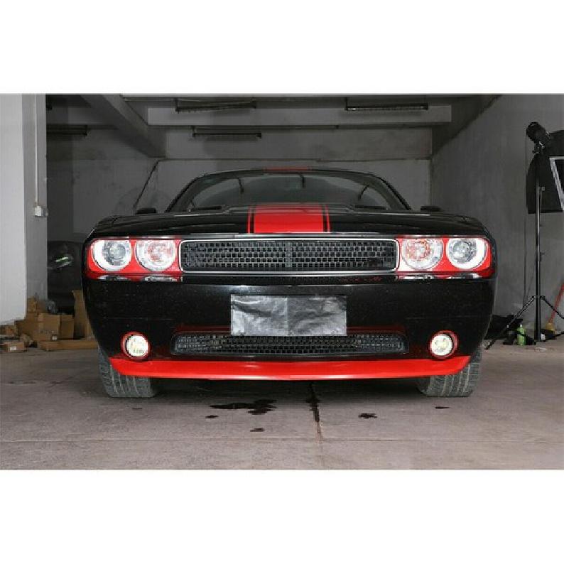 Rote Front-Nebelscheinwerfer-Lampenabdeckung Zierleiste Dekorative Blenden Für 09-14 Dodge Challenger