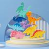 Children's Wooden Dinosaur Balance Beam Stacking Game for Early Education and Concentration Training