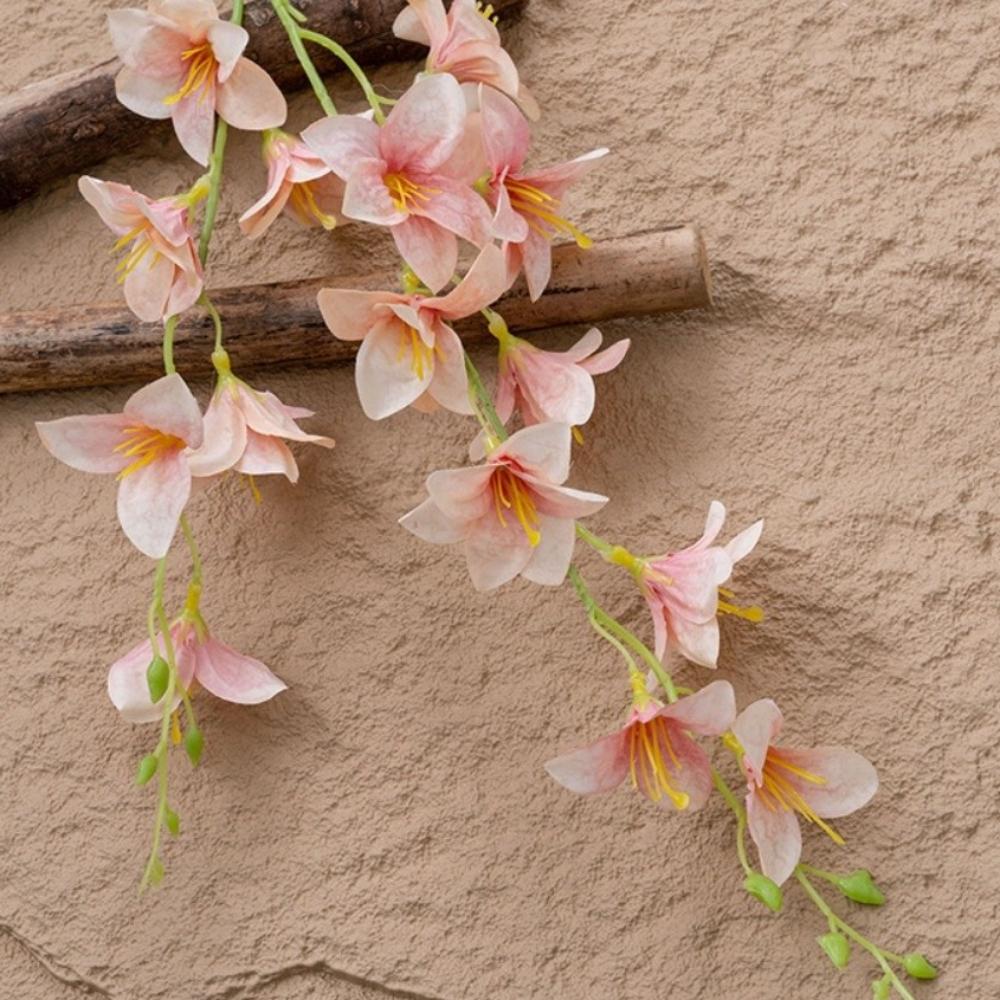 Echte Haptik 2 Gabeln Künstliche Orchideenblüte DIY Orchidee Seidenblume 85cm Künstliche Blumen Ast Heimdeko