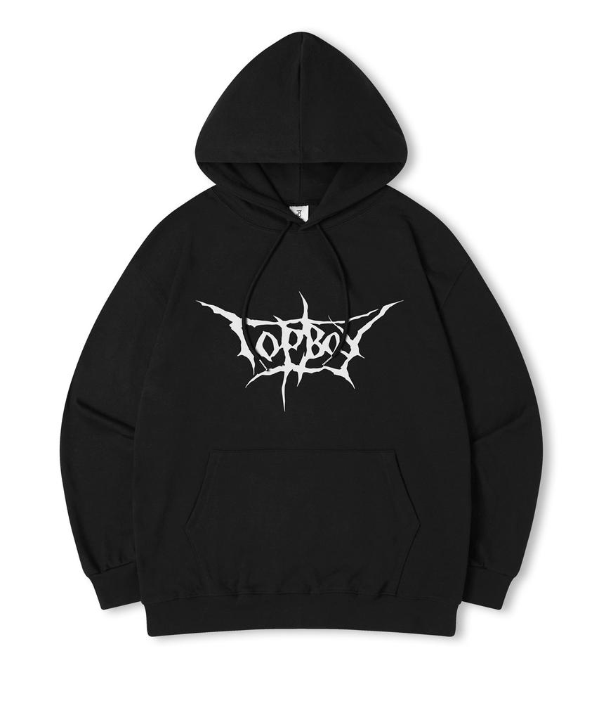 Doomsday Oversized Fleece-Lined Printed Hooded Sweatshirt