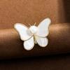 White Butterfly Luxury Brooch: Elegant Anti-Exposure Corsage Pin for Women - Niche Design Clothing Accessory