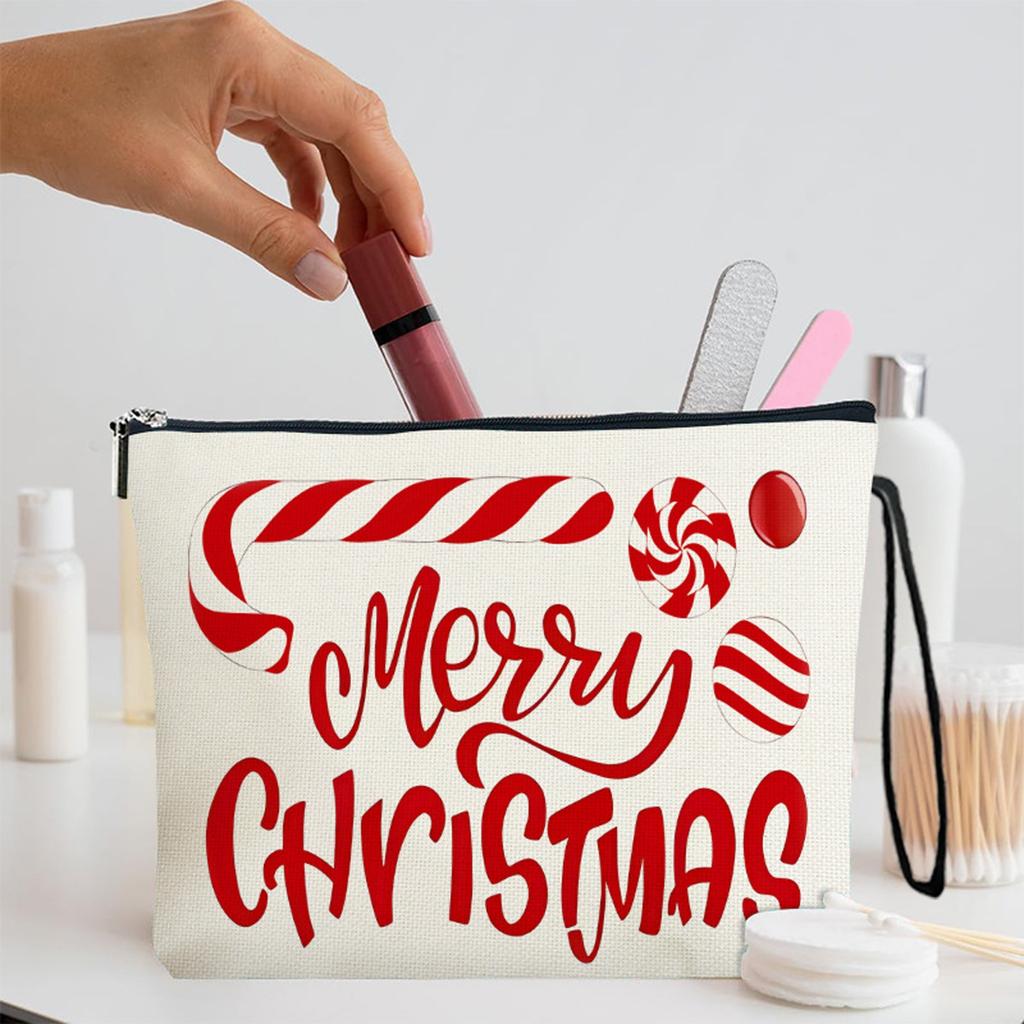 Christmas Candy Cosmetic Bag Women's Portable Storage Bag