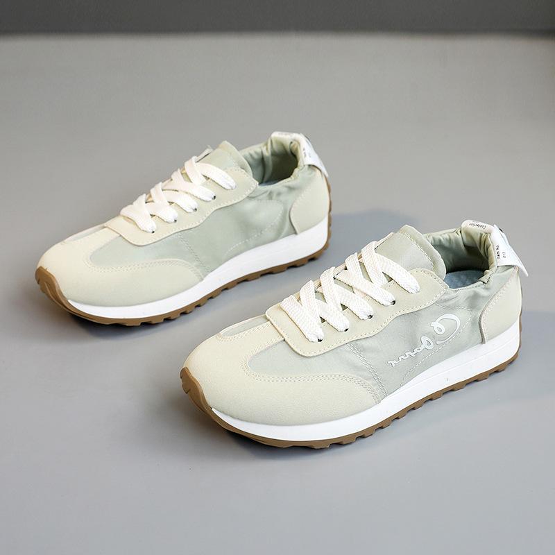 

Удобные стильные дышащие белые туфли 2025 года на весну и лето, женская повседневная спортивная обувь с толстой подошвой, увеличивающая рост, женская обувь с круглым носком 40