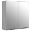3 Piece Bathroom Furniture Set Grey Sonoma Particleboard