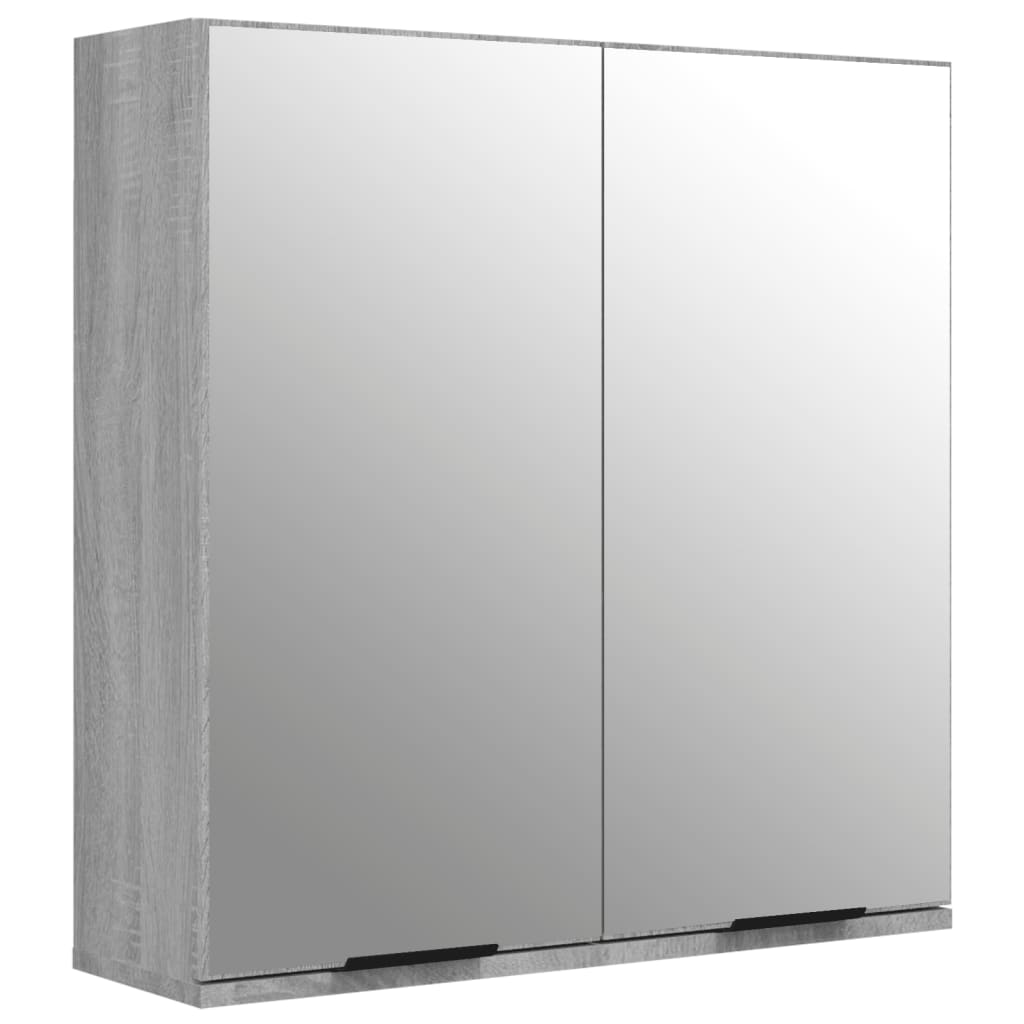 3 Piece Bathroom Furniture Set Grey Sonoma Particleboard