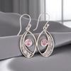 Morganite Gemstone 925 Sterling Silver Jewelry Handcrafted Dangle Earrings 1.60" EE-61-12