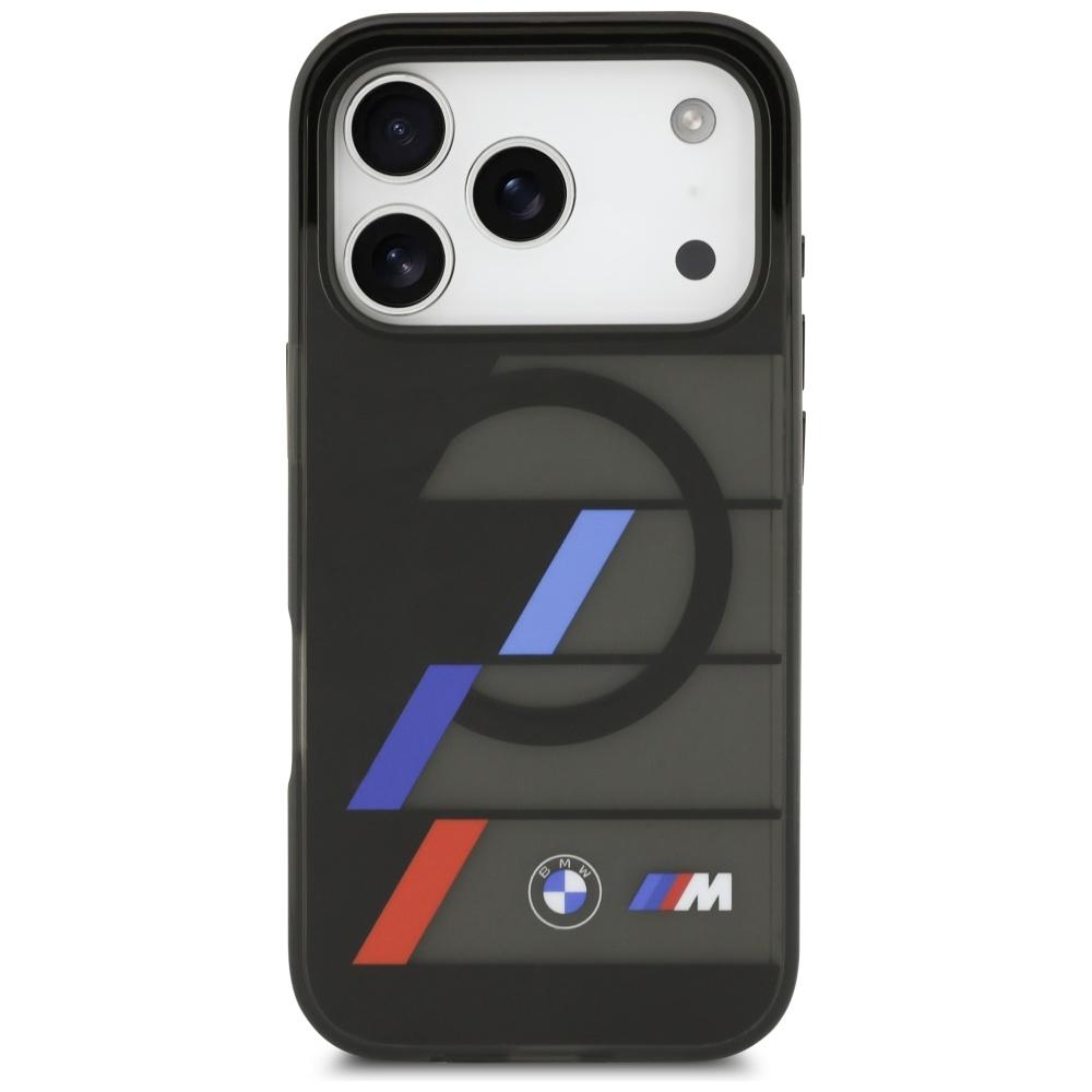 BMW M IML Metallknöpfe Dreifarbige Linien MagSafe Hülle für iPhone 17 Pro Schwarz