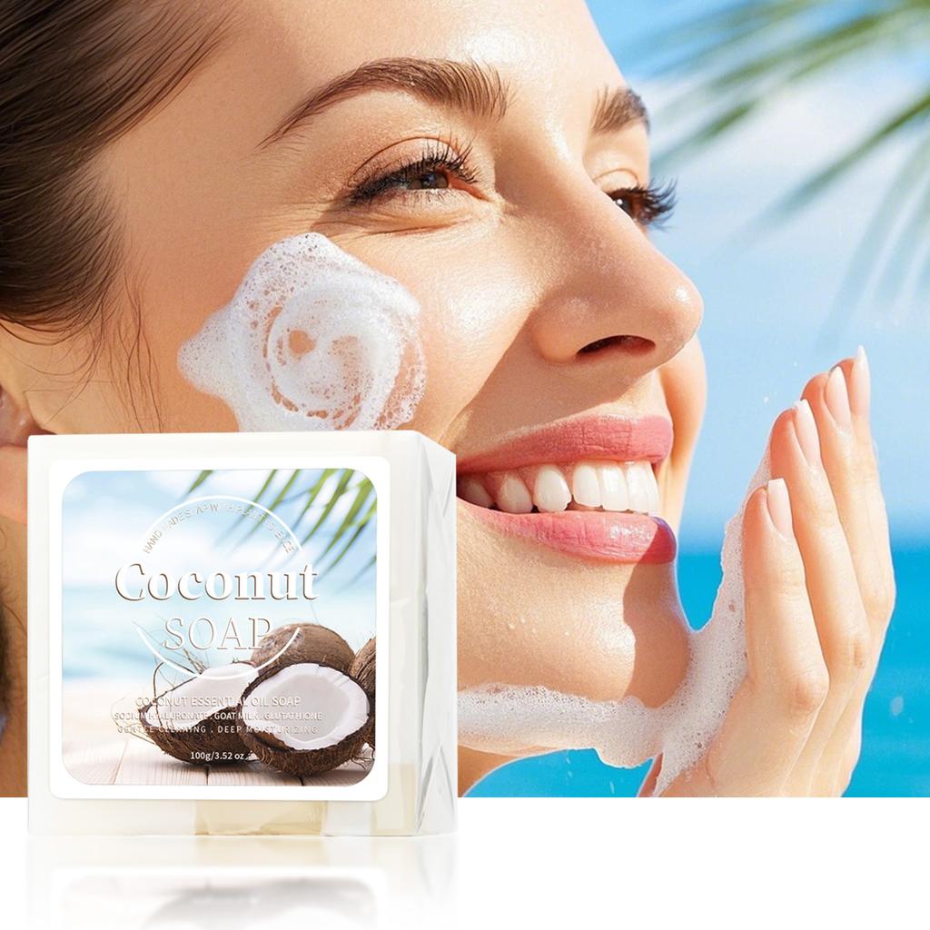 100g B+ Coconut Milk Organic Pure Plant Extract Handmade Soap Facial Milk Soap