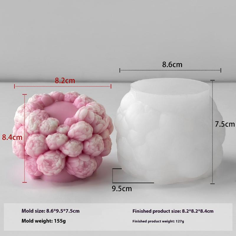 Diy Rose Flowers Silicone Mold Handmade Aroma Candle Gypsum Form Ornaments Mould Soap Candle Making Supplies