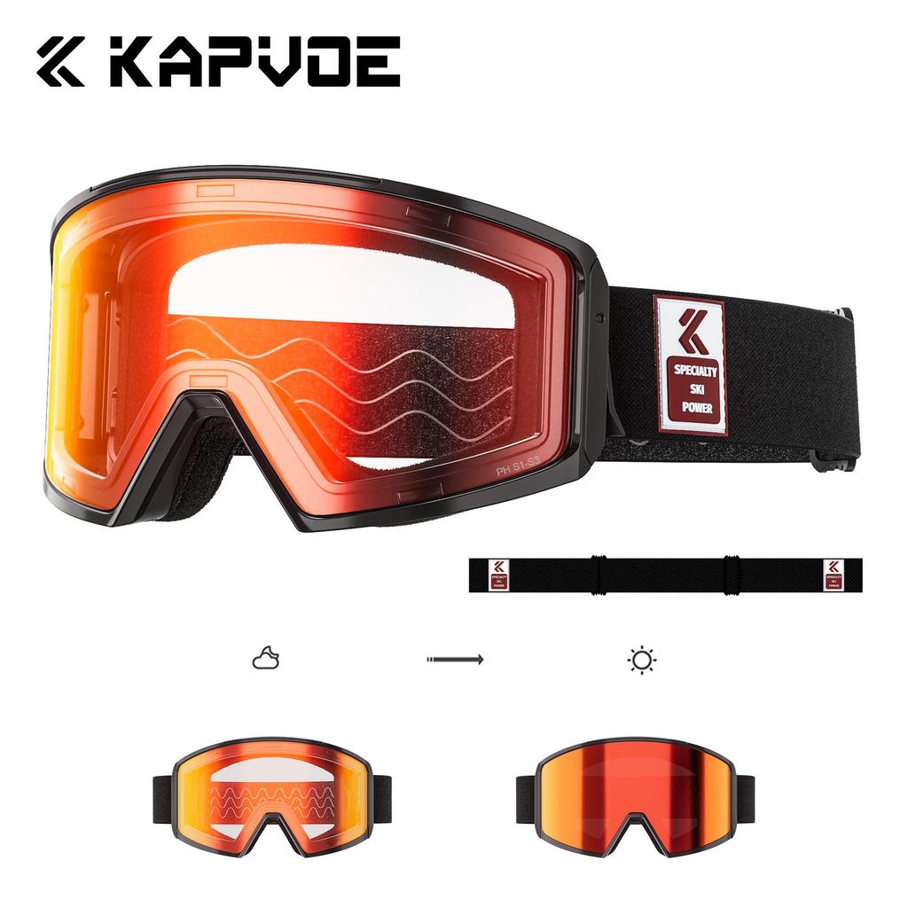KAPVOE Anti-Fog Windproof Ski & Snowboard Goggles for Outdoor Sports