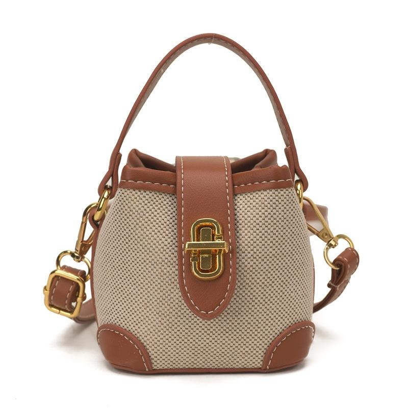 Small-scale Design Color-matching Handbag - Fashionable Crossbody Bag for Women, Single-shoulder Bucket Bag