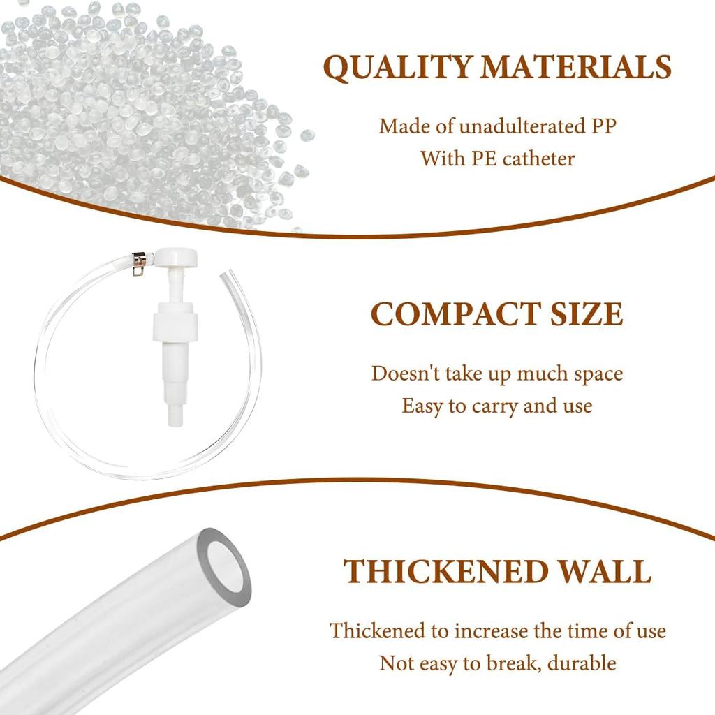 4 CC Fluid Pump for Quart Bottles, Automotive Quart Bottle Hand Pump with Flexible Tube, Fluid Pump Transfer Gear Oil Transmission and Differential