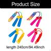 Colorful Kids Jump Rope 2.4M with Wooden Handle Skipping Jumping for Boys Girls Outdoor