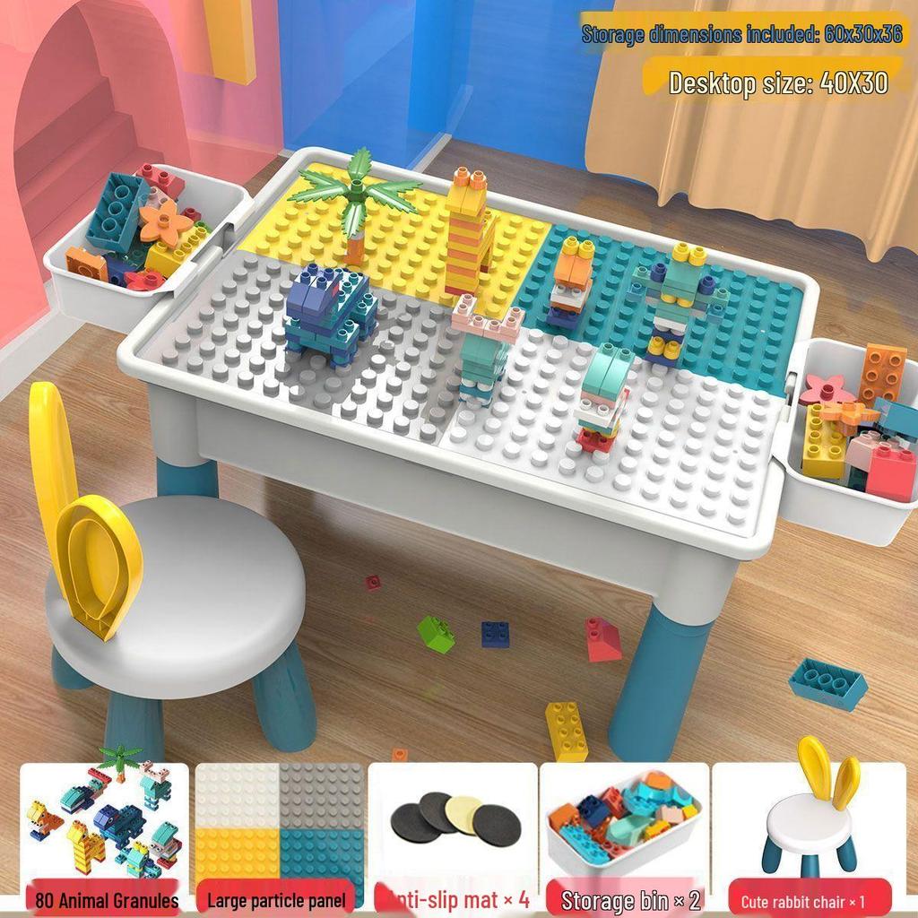 Multifunctional Building Block Table for Kids Ages 3-6: Educational & Playful Gift
