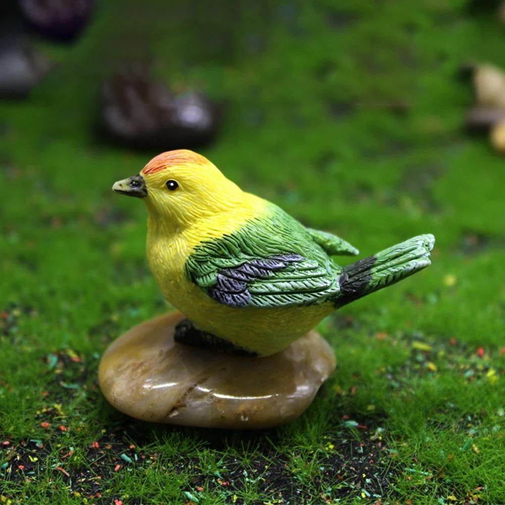 Miniaturki do Bajkowego Ogrodu Mini Ptaki Żywiczne Rzemiosło Dekoracje Ogrodowe DIY Rośliny Sukulentowe Figurki Bonsai Akcesoria