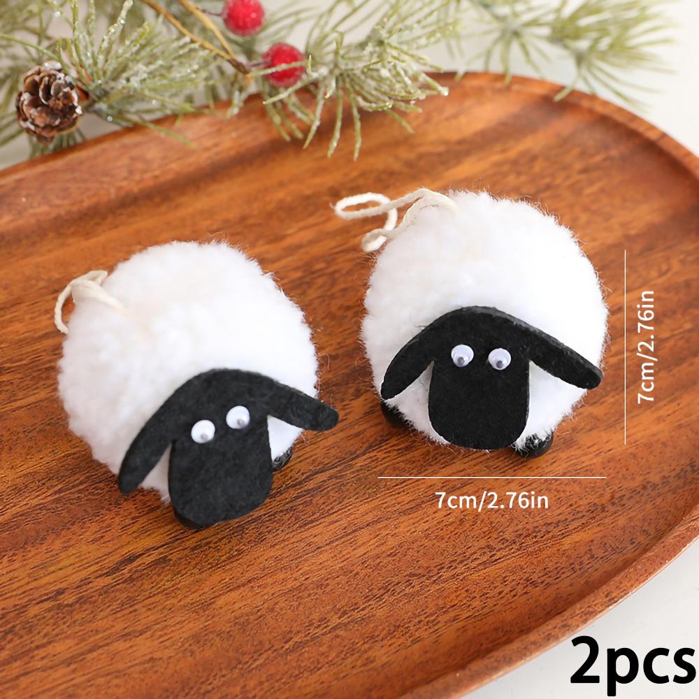 

2/4pcs Cute Mini Sheep Ramadan Decoration Eid Al-adha Plush Sheep Figurines Eid Mubarak Decorations Home Party Supplies Kid Gift