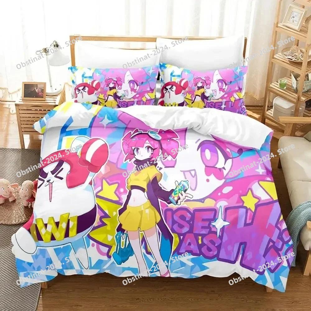 Anime Muse Dash Game Bedding Set Duvet Cover Bed Set Quilt Cover Pillowcase Comforter king Queen Size Boys Adult Bedding Set