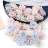 5Pcs Artificial Flowers Heads Chiffon Yarn Fake Flowers For Home Decor Marriage Wedding Decoration Craft Garland Gift Accessory