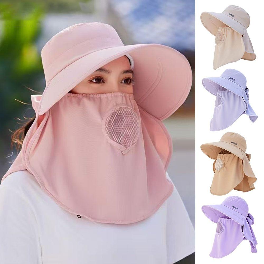 Breathable Sun Hat Lightweight Bucket Hat New Sunshade Scarf Hat  Women