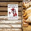 Vintage Metal Tin Sign Ideal Gift Chicken Holding Wine Glass Metal Signs for Man Cave Farm Bar Garden Home Wall Decor Plaque