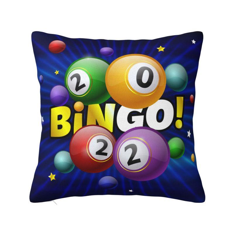 Heißes Spiel Bingo Bälle Karten Kissenbezüge Heimdeko D-Druck Sofa Stuhl Kissenbezug Polyester Weicher Kissenbezug