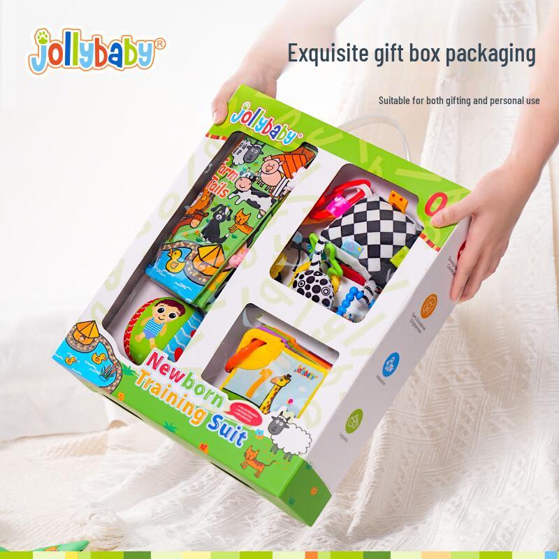 jollybaby Baby Cloth Book Early Education & Training Set