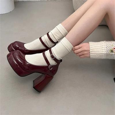 2025Neu Mary Jane High Heels für Damen Elegante Designer Hochzeit Formelle Kleiderschuhe Mädchen Klassische Doppel Schnalle Partyschuh