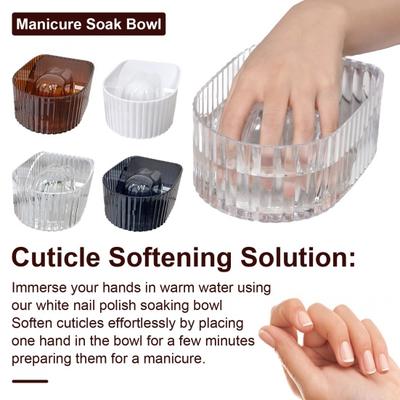 2Pcs Manicure Hand Soak Bowl Polish Manicure Soak Off Bowl Hand Wash Soaker Tray for Home Salon Acrylic Polish Remover Bowl DIY Manicure Tools
