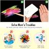 11 Stück Magisches DIY Kratz-Kunstpapier mit 1 Bambusstock - Regenbogen-Kunst-Kratzset, Geeignet als Geburtstags- und Feiertagsgeschenk
