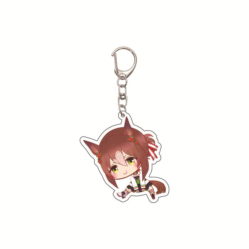 6CM Cute Anime Pretty Derby Shuttle Mejiro Mcqueen Symboli Rudolf Kawaii Acrylic Keychain Game Jewelry Cosplay Props