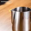 Cafetera artesanal de acero inoxidable con escala interior y exterior, jarra para café con leche tipo olécranon.