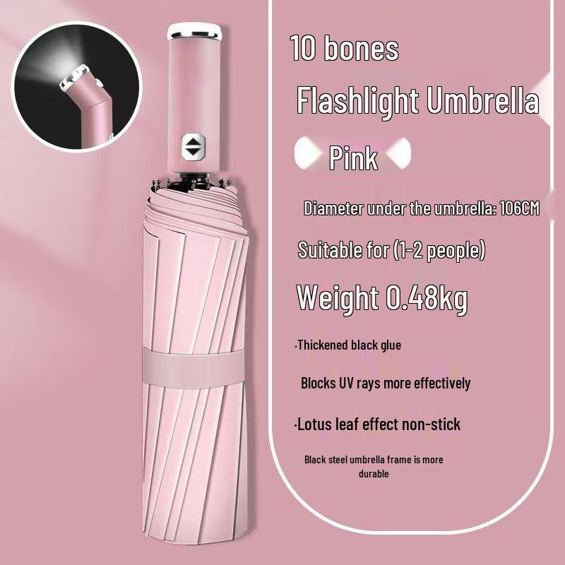 

Светодиодный фонарик-зонт двойного назначения - Многофункциональный, для ночного использования, Ветрозащитный, Солнцезащитный, Складной дизайн