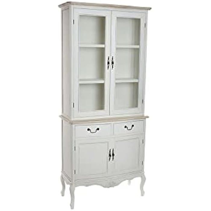 Vitrine - DKD HOME DECOR - Blanc - Bois massif - 200 cm - Multicolore