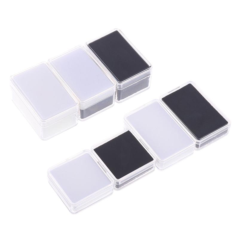 1 ks Úložný box na volné diamanty Plastová vitrína na diamanty Barevný drahokam S dvojitou vnitřní výplní Krabička na volné kameny