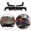 For BMW 5 Series G30 G31 M Sport 530i 525i 540i 2017-2026 High Quality 3/Pcs Car Rear Bumper Lip Spoiler Glossy Black With LED