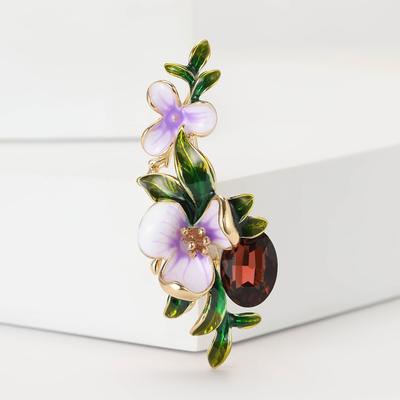 Broche de Iris Esmaltado de Aleación de Temperamento de Alta Calidad Moda Versátil Joyería Pin Corsage para Ropa de Mujer