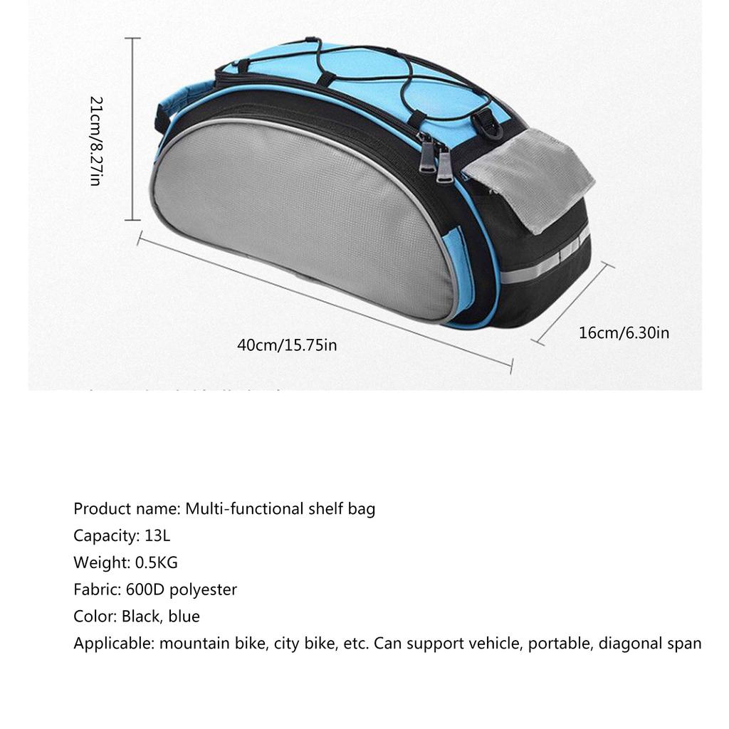 Bicycles Rear Seat Bag Bikes Trunk Panniers Bag Cyclings Luggages Carriers Pouches Backseat Storage Shoulders Bag