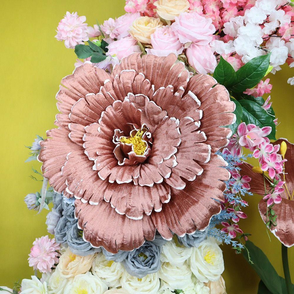 30cm Simulation Peony Large Scale Base Flower Foam Velvet Flower Large Floor Standing Peony Design Floor Standing Flower