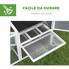 Fir Wood Chicken Coop with House, Nesting Box and Outdoor Area, 214x101x91.5 cm, Grey
