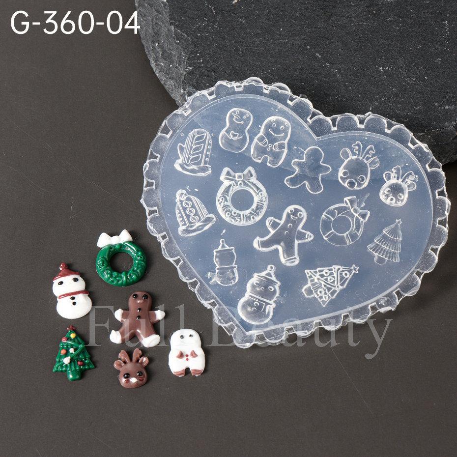 Nail Art Silicone Mold, Mushroom Tulip Peach Blossom Flower Leaf Mango Three-Dimensional Engraving Mold