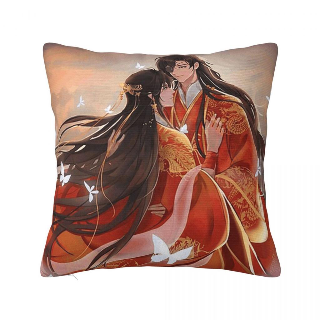 Anime Heaven Official's Blessing Square Pillowcase Cushion Cover Pillow Case Throw Pillow Cover for Home Bedroom Car